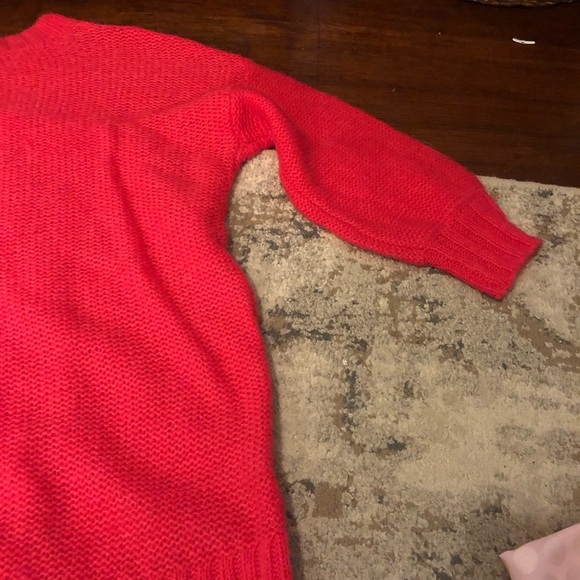 NWOT Aerie Hot Pink Cable Knit Oversized Sweater - Picture 10 of 10